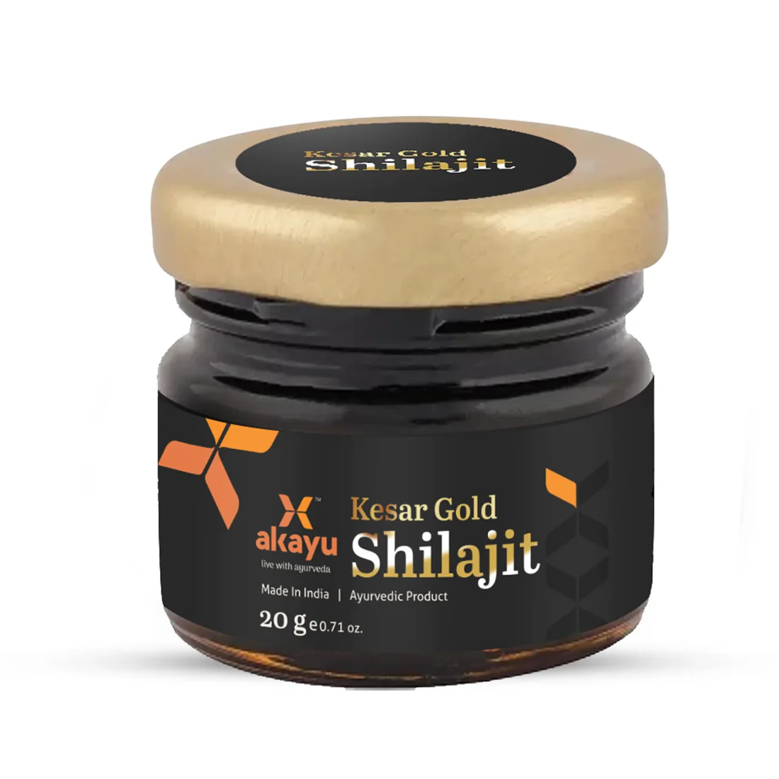 Akayu_Shilajit_20gm-Front Kesar Gold Shilajit - Image 1